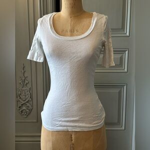 Michael Stars white scoop neck top size XS